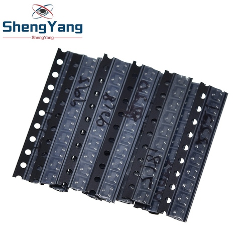  SOT-23 SMD transistor KIT S9013 S9014 S9015 S9018 MMBT3904 MMBT3906 SS8050 SS8550 2N5551 2SC1815 Total 10kinds X10pcs=100pcs ► Photo 1/6