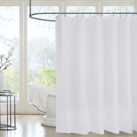 180X180cm Waterproof Mildew Proof Pure Color Shower Curtain With Hooks Bathing Curtain For Home Decor Bathroom Accessaries ► Photo 1/6