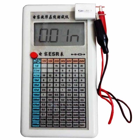 LCD Digital Capacitor ESR Tester Internal Resistance Meter Test In Circuit ► Photo 1/6