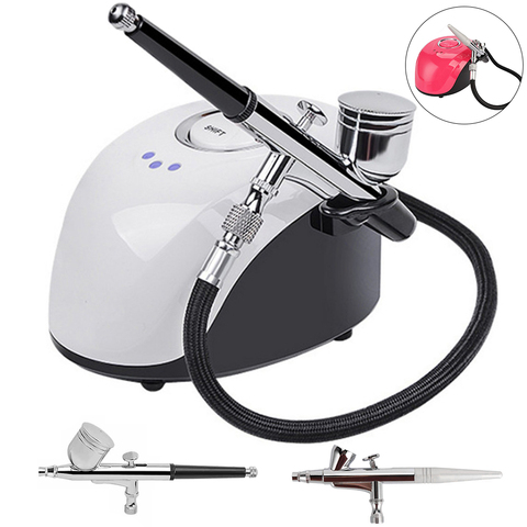 2cc/7cc Cup Dual Action 0.2mm Nozzle Airbrush Kit Compressor With Air Brush  Paint Spray Gun For Nail Art Make Up Air-brush - Price history & Review