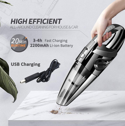 Handheld Wireless Vacuum Cleaner Rechargeable Cyclone Suction Car Vacuum  Cleaner
