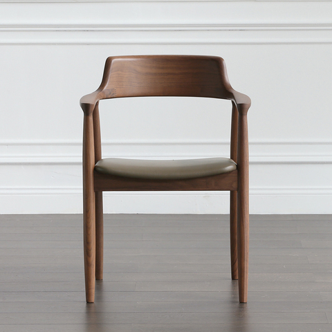 Nordic wooden chair Hiroshima chair designer chair president chair modern minimalist dining room armchair ► Photo 1/5