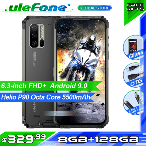 Ulefone Armor 7 IP68/IP69K Rugged Smartphone Helio P90 Global Version Bands 8GB+128GB 48MP Camera Android 10 Smartphone ► Photo 1/6