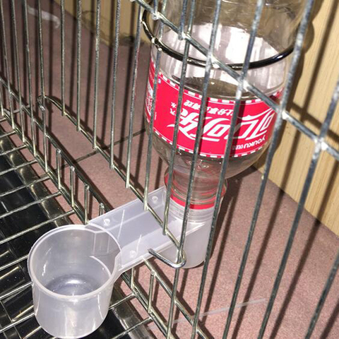 Plastic Pet Bird Drinker Feeder Water Bottle Cup Cat Chicken Pigeon Budgie hot For Chicken Pigeon Home Garden ► Photo 1/6