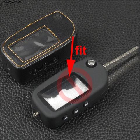 Jingyuqin Leather key case for Starline A9 A6 A8 A4 fob case cover A9 folding car flip remote ► Photo 1/6