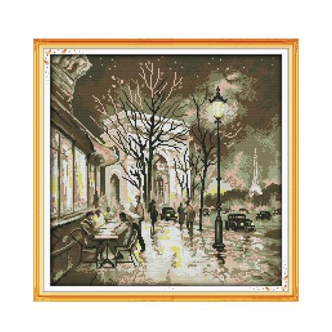 The beauty of the night  cross stitch kit sketch Aida count 18ct 14ct 11ct print embroidery DIY handmade needlework supplies bag ► Photo 1/5