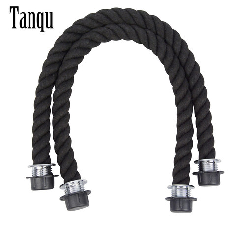 New Tanqu 1 Pair Long Short Black Natural Hemp Rope Handle for O bag Obag Women Handbag Classic Mini EVA Bag ► Photo 1/6