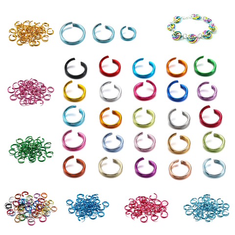 300pcs/lot 6 8 10 mm Open Jump Rings Colorful Split Rings Connectors For Diy Jewelry Finding Making Accessories Supplies ► Photo 1/6
