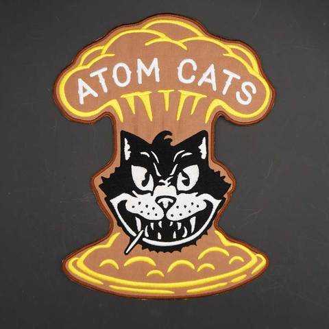 ATOM CATS large embroidery biker slovak patch sticker For Clothing ► Photo 1/6