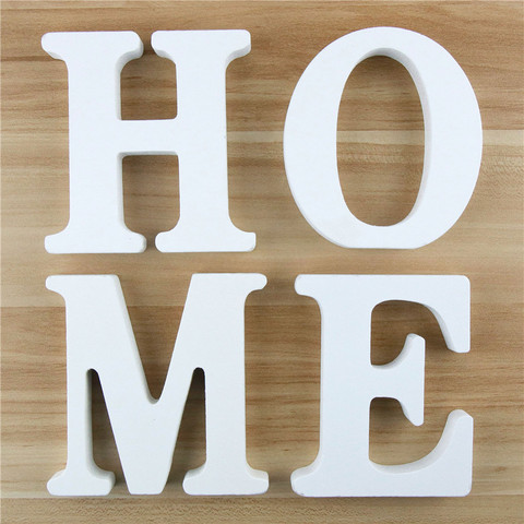 1pc 10cm Wooden Letters Alphabet Word Letter White Name Design Art Crafts  Standing DIY Birthday Wedding Home Decor 3.94 Inches - Price history &  Review, AliExpress Seller - LATWELNG Store