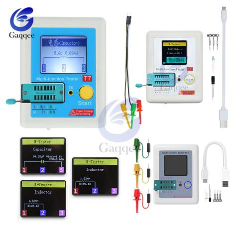 LCR-TC1/T7/TC-T7-H Transistor Tester TFT Diode Triode Capacitance Meter LCR ESR meter NPN PNP MOSFET IR Multifunction tester mul ► Photo 1/6