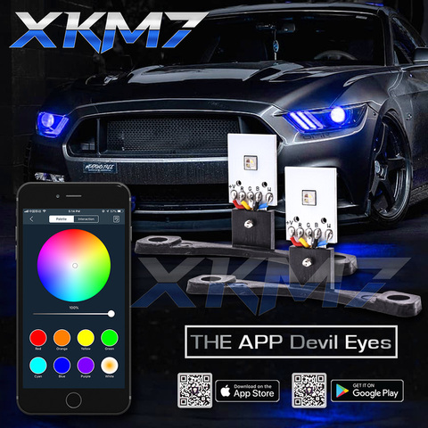 Devil Eye Demon Eyes RGB For Hella 3R G5/WST Projector Headlight Lens Retrofit Bluetooth APP Control Car Lights Accessories DIY ► Photo 1/6