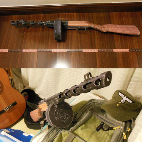 1:1 Scale PPSh-41 Soviet Submachine Gun pe-pe-sha DIY Handcraft Paper Model Kit Handmade Toy Puzzles ► Photo 1/4