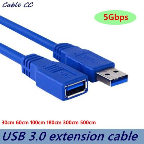 USB 3.0 extension cable USB 3.0 cable for smart TV PS4 Xbox 1 SSD USB3.0 2.0 to extender Mini USB extension cable best quality ► Photo 1/5