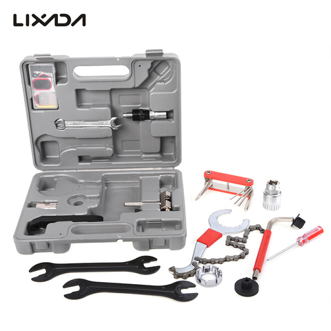 Lixada Professional Bike Tools Universal Home Outdoor Multi-function Purpose Bike Bicycle Repair Tool Kit Set Cycling Tool Set ► Photo 1/6