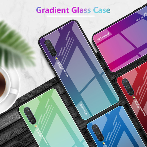 Gradient Case For Xiaomi Mi 9 SE Mi9 Lite 9T Pro 9SE Cover Case For Xiaomi Mi A3 A2 Lite A1 CC9 Pro Protective Glass Phone Case ► Photo 1/6