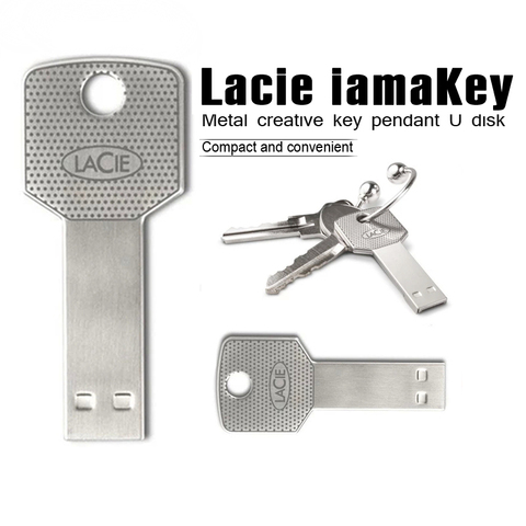 lacie key usb flash drive 4GB 8GB 16GB 32GB 64GB metal pen drive 128GB 256GB memory stick waterproof pendrive u stick ► Photo 1/6