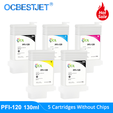 PFI-120 PFI120 PFI 120 Refillable Ink Cartridge Without Chips For Canon TM-200 TM200 TM-205 TM-300 TM-305 TM300 Printer 130ML/PC ► Photo 1/6