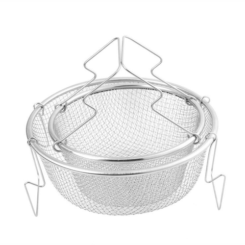 Chip Pan Basket Fryer Fries Strainer Stainless Steel Wire Bucket Kitchen Tool ► Photo 1/5