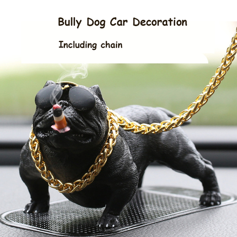 Car Dashboard Ornament Bully Pitbull Dog Doll Auto Interior Accessories Ornaments Cute Chritmas Gift Creative Home Decor ► Photo 1/6