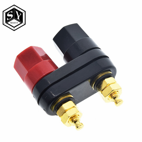 Top Selling Quality Banana plugs Couple Terminals Red Black Connector Amplifier Terminal Binding Post Banana Speaker Plug Jack ► Photo 1/6