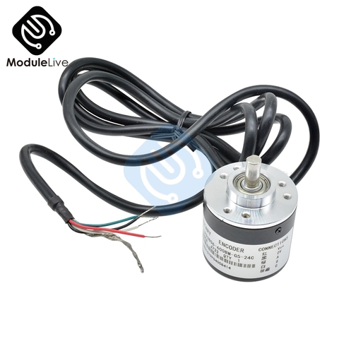 New Encoder 600 P / R 5V-24V Incremental Rotary AB 2 Phase 6mm Shaft ► Photo 1/6