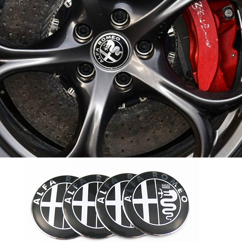 4pcs/ Alpha ALFA ROMEO car tire center hole cover stickers wheel stickers65mm