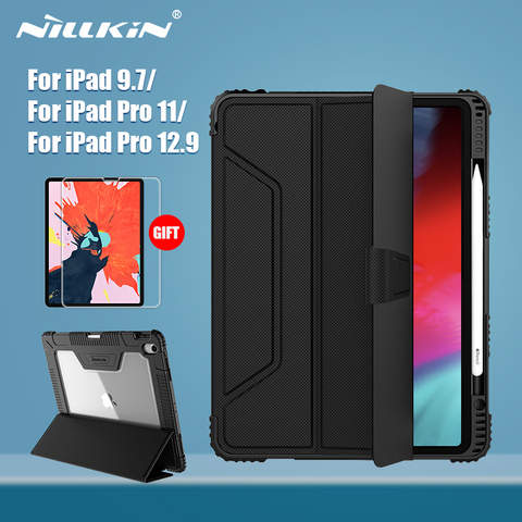 NILLKIN For iPad 9.7 Case For iPad Pro 11 for iPad 10.2 for iPad Pro 12.9 case Smart Flip Cover Pencil Gift Screen Protector ► Photo 1/6