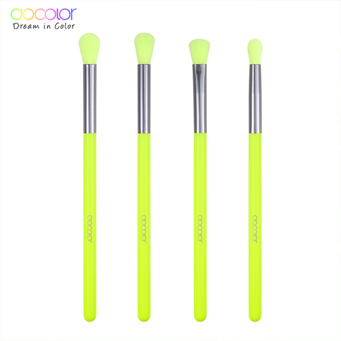 Docolor Makeup Brushes Set 4pcs Eye Shadow Blending Eyeliner Eyelash Eyebrow Make up Brushes Professional Eyeshadow Neon Brush ► Photo 1/6