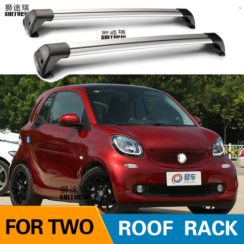 2 pcs For Mercedes-Benz smart FOR TWO 2-door 2009-2022 451 453 roof bar car special aluminum alloy belt lock shooting CORSS RACK ► Photo 1/3