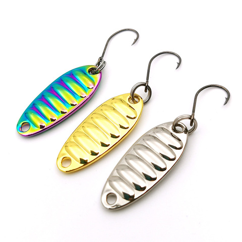 OUTKIT Metal Spoon Sequin Fishing Lures Pesca Leech Jig Wobbler Isca Artificial Crankbaits for Fly Fishing Hard Baits Trout Lure ► Photo 1/6