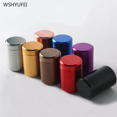Portable Titanium alloy tea caddy Tieguanyin sealed storage tank travel Tea Boxes tea tin containers coffee canister Spice jar ► Photo 1/6