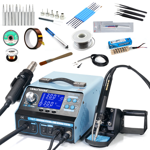 YIHUA 992DA+ 4 In 1 LCD Digital Hot Air Gun Soldering Station + Smoking Electric Soldering Iron BGA Rework Station+ Vacuum Pen ► Photo 1/5