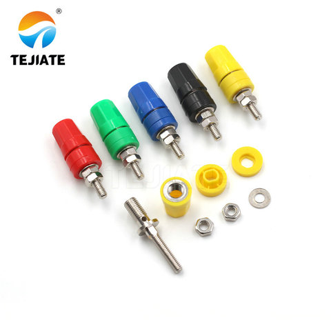 1PCS Banana Socket Connector M4 * 36 Pure Copper Terminal 4MM 20A Binding Post Earthing Pole Adapter ► Photo 1/6
