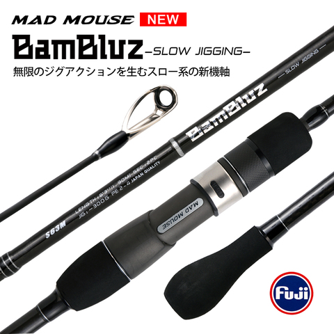 MADMOUSE 2022 New BamBluz Japan Full Fuji Parts Slow Jigging Rod 1.9M Shipping/casting  ML/M/MH Corss Carbon Ocean Boat Rod ► Photo 1/6