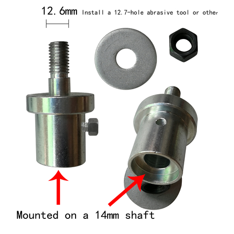 motor shaft adapter 14MM For connecting a 14mm shaft, transfer to a 12.7mm bore disc or other tools ► Photo 1/6