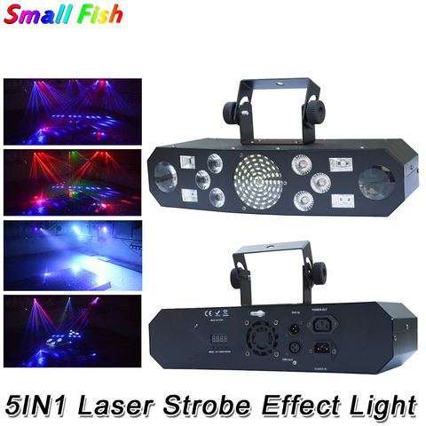 5IN1 Laser Flash Strobe Butterfly Derby Lights 6X8W RGBW 4IN1 DMX Disco Light DMX Controller Laser Light Dj Decoration Wedding ► Photo 1/6