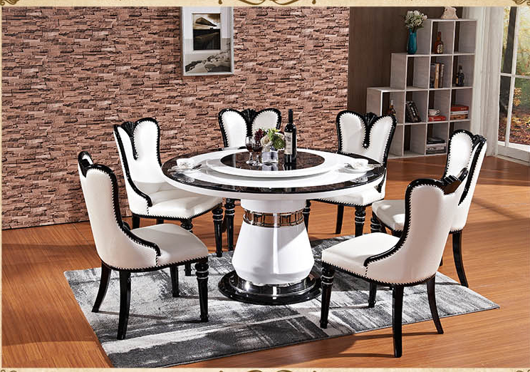 European Marble Dining Table, Small Marble Dining Table