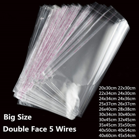 100 Pieces Clear Apparel Bags Self Seal Plastic Bags Wedding Party Opp Gift Bag Adhesive Bags for T-Shirt and Clothes ► Photo 1/6
