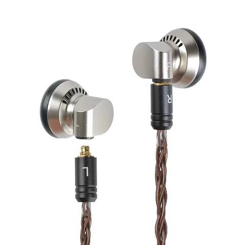 Yincrow RW-1000 In Ear Metal Flat Head Earbuds Carbon fiber titanium crystal Diaphragm HiFi Earphone With MMCX Interface ► Photo 1/1