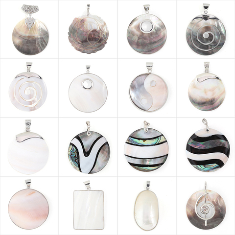 XINYAO Mother Of Pearl Natural Sea Shell Pendant Abalone Paua Shell Pendants Charms Accessories DIY Jewelry Making Supplies ► Photo 1/6