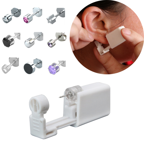 1PC Disposable Safe Sterile Ear Piercing Unit Cartilage Tragus Helix Piercing Gun Piercer Tool Machine Kit Stud Body Jewelry ► Photo 1/6