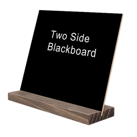 1Set Wood Tabletop Chalkboard Double Sided Blackboard Message Board Children Kids Toy ► Photo 1/6