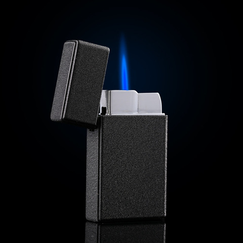 Compact Jet Butane Lighter Metal Torch Turbo Lighter 1300 C Fire Windproof Ping Sound Cigar Pipe Lighter No Gas ► Photo 1/6