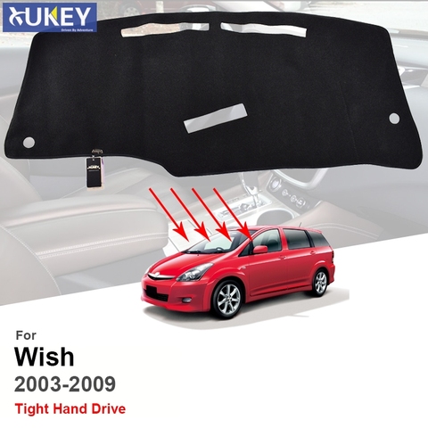 Xukey Dash Mat Dashmat Dashboard Cover Sun Shade Dash Board Cover Carpet For Toyota Wish AE10 2003 2004 2005 2006 2007 2008 2009 ► Photo 1/6