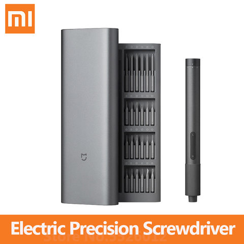 New Xiaomi Mijia Electric Precision Screwdriver Kit 2 Gear Torque 24 S2 Bits Type-C Rechargeable Magnetic Aluminum Case ► Photo 1/6