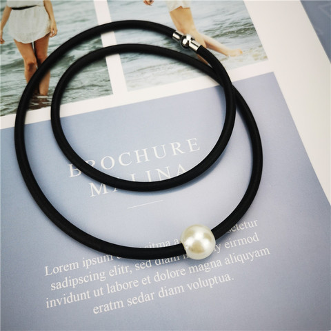 UKEBAY New Pearl Necklaces Women Pendant Necklace Simple Chains White Pearl Jewelry Dress Accessoires Wholesale DIY Necklaces ► Photo 1/6