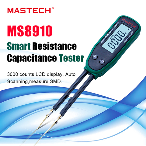 High quality Tweezers Smart SMD RC Resistance Capacitance Diode Meter Tester LCD Multimeter MS8910,3000 counts Auto Rang/ Scan ► Photo 1/6