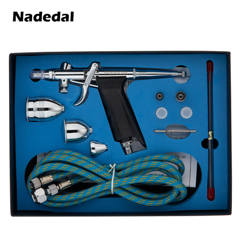 Nasedal 0.3/0.5/0.8mm Double Action Gravity Feed Spray Gun NT-116B 2cc 5cc 13cc Airbrush Set Spray Model Air Brush ► Photo 1/6