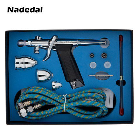 Nasedal 0.3/0.5/0.8mm Double Action Gravity Feed Spray Gun NT-116B 2cc 5cc 13cc Airbrush Set Spray Model Air Brush ► Photo 1/6